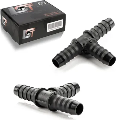 Produktbild von 2x T-Verbinder T-Stück Schlauchverbinder Ø 12 mm Kraftstoffleitung Rohrverbinder