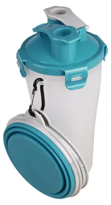 Image de Tasse de Voyage 2 en 1 eau et nourriture pour Chien