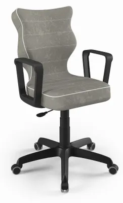 Zdjęcie produktu dla Krzesło Wzrostowe Dla Dzieci I Młodzieży, Ergonomiczne Krzesło Do Biurka, Dla Osób O Wzroście 146-176 Cm, Model Visto 03, Kolor: Czarny