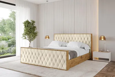 Produktbild von ALTDECOR Polsterbett mit Bettkasten -  ENZO5-Z - 160x200 Beige- Bett mit Matratze H3/H4, Kopfteil und Fußteil, Boxbett, Doppelbett mit Stauraum