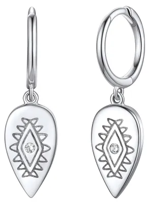 Image de Solidchoice - Boucles d'oreilles créoles élégantes en argent sterling 925