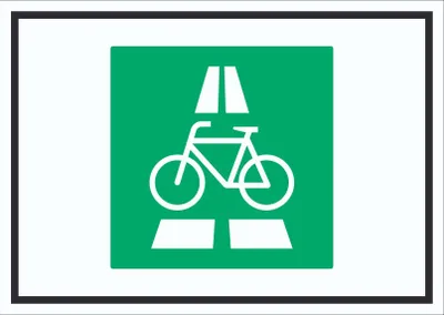 Produktbild von Radschnellweg Symbol Schild A6 Rückseite selbstklebend