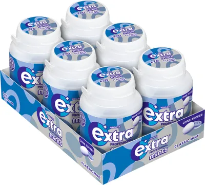 Produktbild von Wrigley´s EXTRA PROFESSIONAL Mints Classic Mint Dose (6x77g)