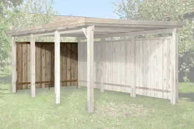 Produktbild von Rückwand für Carports, kdi, 20 mm B x T x H H 210