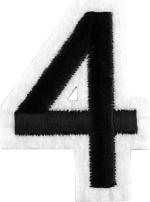 Produktbild von 1 Zahlen Aufbügler, 25-36x50mm, schwarz, Applikation, Aufnäher