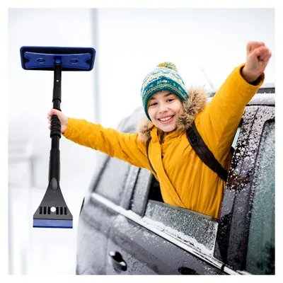 Produktbild von Teleskopische Schneebürste und Eiskratzer für Fahrzeuge mit abnehmbarem EVA-Griff