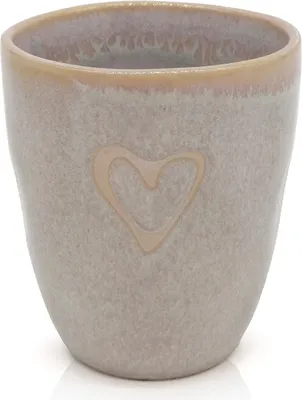 Produktbild von Stoneware Espressobecher "Herz" sand