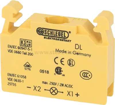 Productafbeelding van Georg Schlegel lampfitting BA9s, serie DT, contactdoos, geschikt voor verlichting. Schroefloze veerklemtechniek, doorsnede