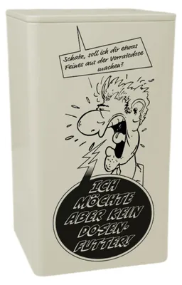 Produktbild von Retro Comic Figur Dose 900ml mit Humor