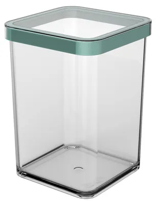Produktbild von Rotho Loft, Kanister, Rechteckig, 1 l, Grün, Transparent, Kunststoff, Silikon