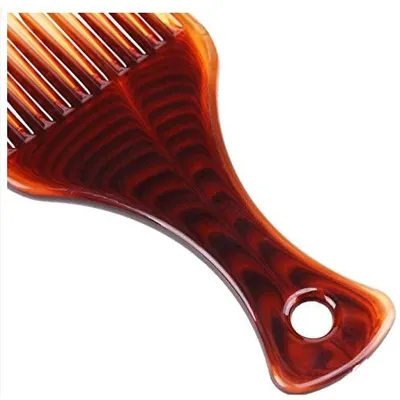 Produktbild von Afro-Haarkamm, Kunststoff-Gabeleinsatz, lockige Bürste, breite Zähne, antistatische Massage, Friseursalon