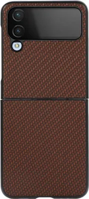 Produktbild von König Design Hülle kompatibel mit Samsung Galaxy Z Flip4 5G Kunststoff Soft Handyhülle - Handy Case Braun