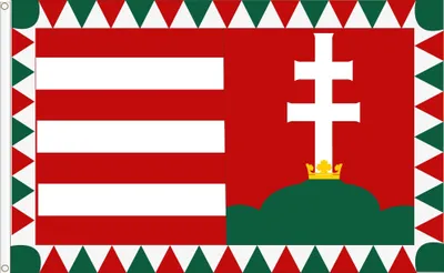 Ungarn Wappenflagge, Premium, 150 x 90 cm, beidseitig bedruckt