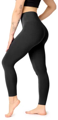 Image de Leggings longs taille haute pour femme Bellivalini en viscose, pour le sport, le yoga et la salle de sport BLV50-289 (noir, S)