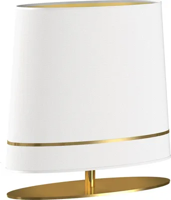 Produktbild von Art Deco Messing Tischlampe mit Weißgoldschirm Bootes 1xE27 60W Milagro
