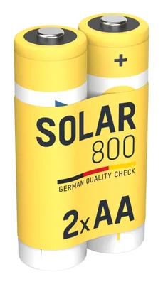 Produktbild von ANSMANN Solar Akku AA, 2 Stück, 800 mAh 1,2V NiMh