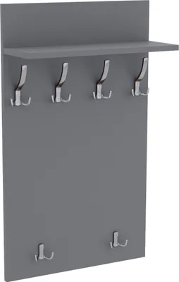 Obrázek produktu pro AKKE Light Graphite Šatní panel MAXI - CHROM háčky ŠxV: 60x90 cm