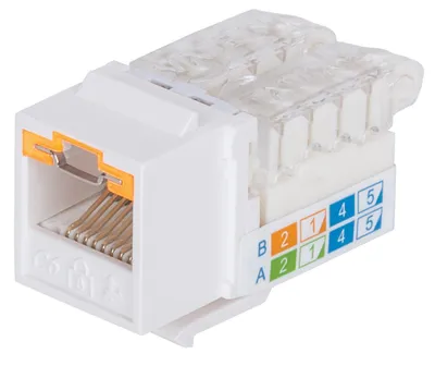 Zdjęcie produktu dla Intellinet 790758, Płaski, Biały, RJ-45, Żeńska, Złoto, 22/26