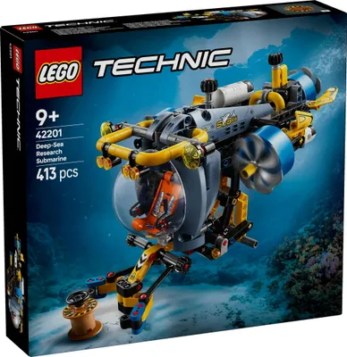 Productafbeelding van LEGO Technic Onderzoeksduikboot speelgoed, bouwset voor kinderen, jongens en meisjes vanaf 9 jaar, creatieve cadeau-ideeën voor een verjaardag, een boubaar voertuig, met roterende propellers, modelnummer 42201