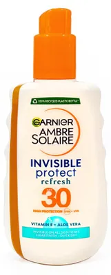 Obrázek produktu pro Garnier Ambre Solaire Invisible Protect Refresh Opalovací sprej SPF 30, 200 ml