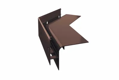 Produktbild von Renoplast® Aluminium Ecke 135° für Traufprofil W30R+ Braun | Fertigstellung von Terrassen und Balkonen | Belüftete Böden Erhöht