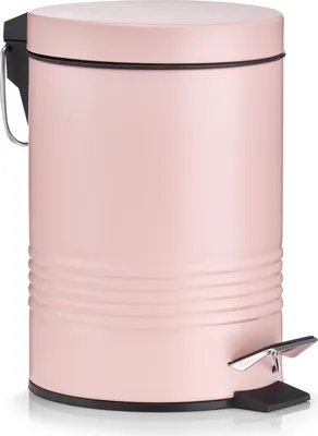 A pink pedal bin is shown against a white background.