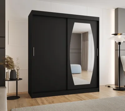 Obrázok produktu pre Šatníková skriňa 180 cm SEYMA - čierna