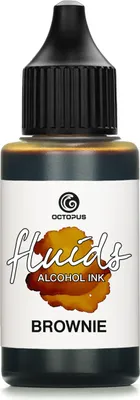 Produktbild von Octopus Fluids Alcohol Ink BROWNIE, Alkoholtinte für Fluid Art und Resin, braun