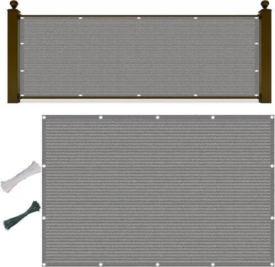 Zdjęcie produktu dla Osłona balkonowa – zapewnienie prywatności na zewnątrz – 90 x 160 cm – szara
