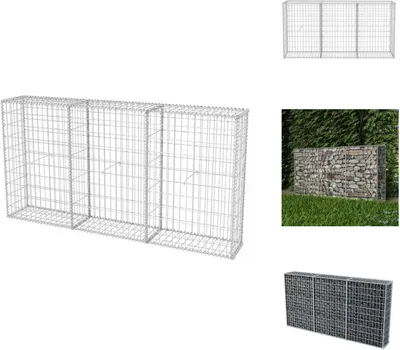 Produktbild von vidaXL Gabionenkorb Stahl 200×30×100 cm -  Zaunfelder