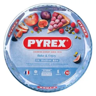 Produktbild von Pyrex Classic Tarteform, rund, Glas, transparent, 1,2 Liter, Durchmesser 25 cm