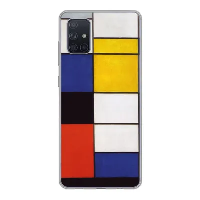 Produktbild von MuchoWow® Handyhülle Schutzhülle Hülle für Samsung Galaxy A71 Komposition A - Piet Mondrian Silikon Softcase Handy Hülle - Kartenbesitzer