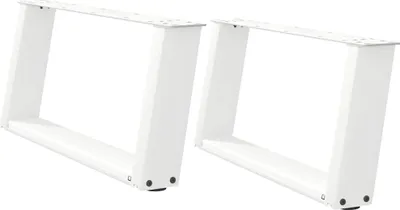 Immagine prodotto di Gambe per Tavolino da Caffè a Forma di U 2 pz Bianche 70x(30-31) cm Acciaio