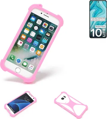 Produktbild von K-S-Trade Handy Hülle kompatibel mit Xiaomi Redmi Note 10 Lite Schutz Hülle Bumper Silikon Schutz Hülle Cover Case Silikoncase Silikonbumper TPU