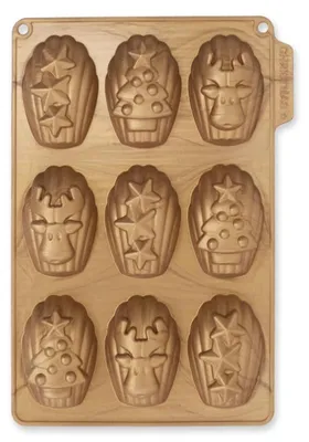 Weihnachts-Madeleine-Form, 9 Mulden, Silikon, BPA-frei, Antihaft