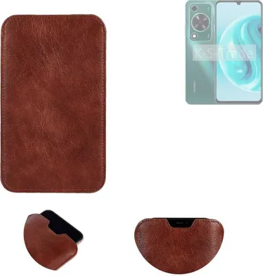 Produktbild von K-S-Trade Schutzhülle Handyhülle kompatibel mit Huawei Enjoy 70 Pro Handytasche Kunstleder Sleeve in braun
