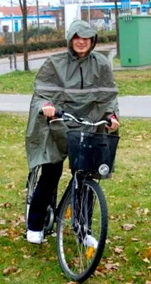 Produktbild von Fahrrad Regenponcho Regenumhang oliv