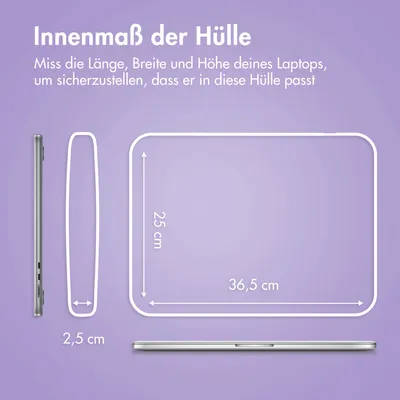 Produktbild von imoshion Fluffy Laptop Hülle 15-16 Zoll - Laptop Sleeve - Leopard Lilac
