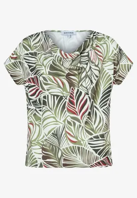 Produktbild von MORE & MORE Printed Slinky Shirt 4682 big leaves 40