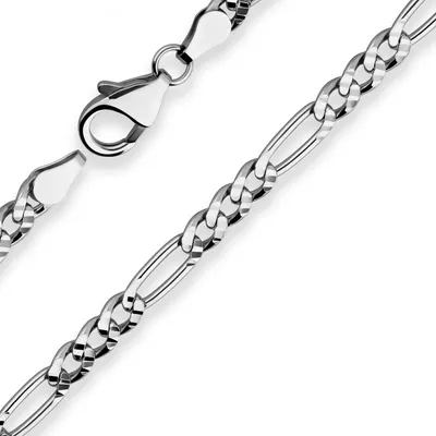 4-5mm-Armband-Figarokette-diamantiert-aus-925-Silber-rhodiniert