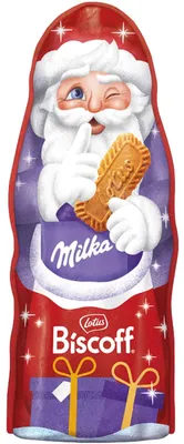 Produktbild von Milka Weihnachtsmann Lotus Biscoff 95g