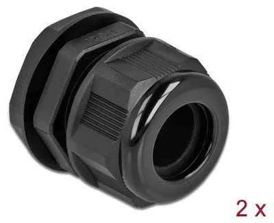 Image de DELOCK Kabelverschraubung PG21 für Rundkabel schw. 2 Stück