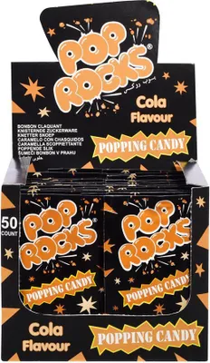 Zdjęcie produktu dla Pop Rocks Cola, trzeszczący sorbet w proszku 50 saszetek