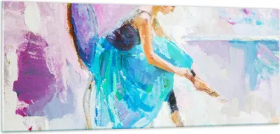 Produktbild von Bilder auf glas - Balletttänzer tanzen - 100x40cm - Glasbilder - Wandbilder - Kunstdruck - zum Aufhängen bereit - Wanddekoration aus Glas - Glas Bilder - Wandbild auf Glas - Einteilig - GAB100x40-3766