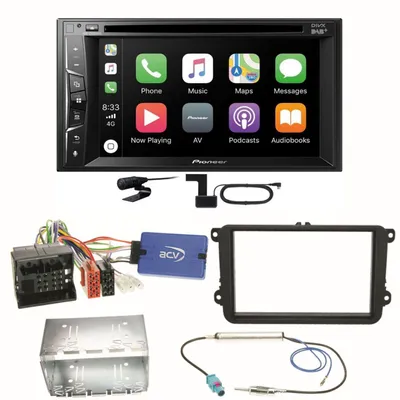 Produktbild von Pioneer AVH-Z3200DAB Carplay Bluetooth Einbauset für Golf 5 6 Passat 3C B7 Touran
