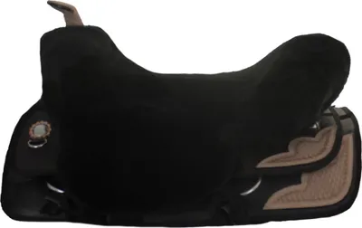Produktbild von Engel Reitsport Lammfell Sattelsitzbezug Western mit Horn (Sabez3) Schwarz