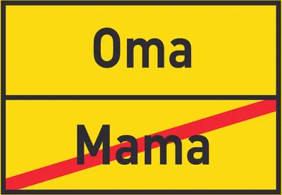 Produktbild von Oma Mama Schild Ortsschild A2 (420x594mm)