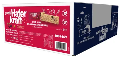 Produktbild von Corny Haferkraft Cranberry Kürbiskern 100x35g