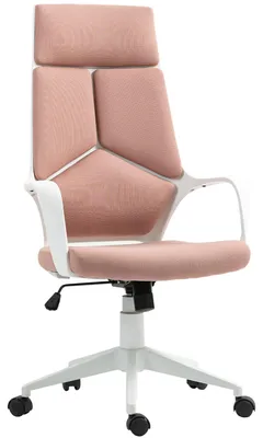 Produktbild von Bš¹rostuhl mit Stoffbezug, Wippfunktion, h?henverstellbarem und drehbarem Sitz, 63 x 63 x 117šC127 cm, rosa