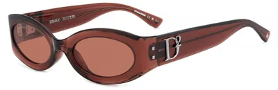 Zdjęcie produktu dla Okulary przeciwsłoneczne damskie Dsquared2 D2 0150/G/S Red 54/21/140